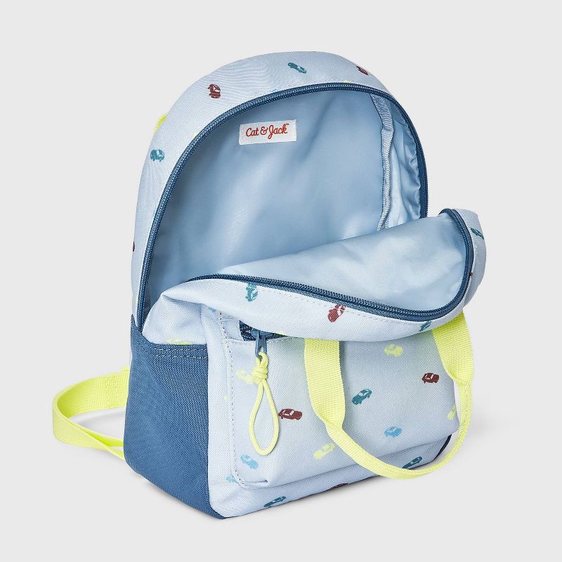 slide 3 of 4, Toddler Boys' Car Backpack - Cat & Jack™ Blue, 1 ct
