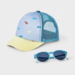 Toddler Boys' Sunglasses and Car Trucker Hat - Cat & Jack™ Blue