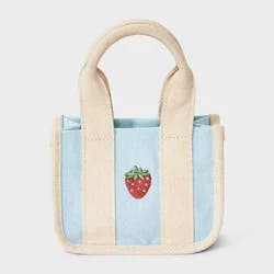 Toddler Girls' Strawberry Tote - Cat & Jack™ Blue