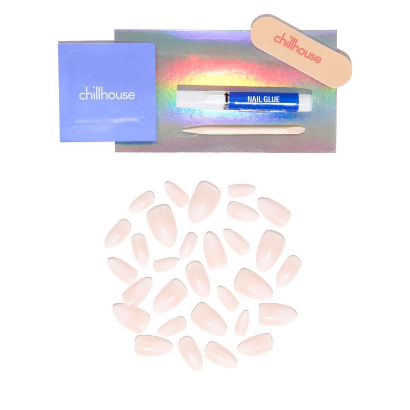 slide 9 of 10, Chillhouse Chill Tips Press-On Nail Set - Classics Collection - Scrubbed Down - 24ct, 24 ct