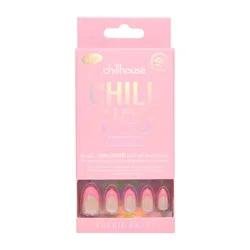Chillhouse Chill Tips Press-On Nail Set - Classics Collection - Bougie Barre - 24ct: Almond Shape, Shimmer Finish, ABS Material