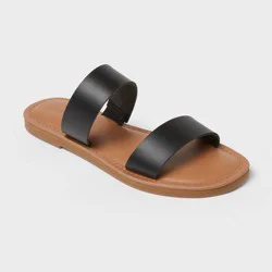 Women's Freya Footbed Sandals - Universal Thread™ Black 8.5