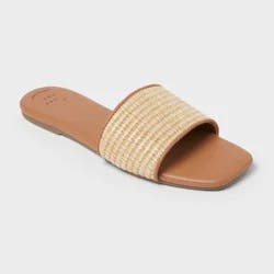 Women's Maren Sandals with Memory Foam Insole - A New Day™ Natural 7