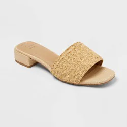 Women's Grace Sandals with Memory Foam Insole - A New Day™ Natural 8
