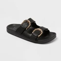 Women's Koda Sandals with Memory Foam Insole - A New Day™ Black 8.5