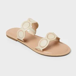 Women's Vita Sandals with Memory Foam Insole - Universal Thread™ Cream 8.5