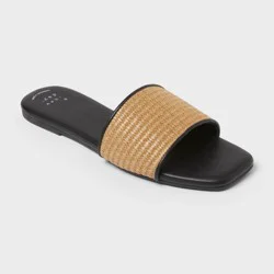 Women's Maren Sandals with Memory Foam Insole - A New Day™ Black 9