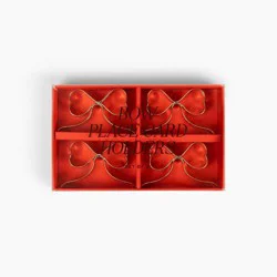 Love x June 4ct Gold Bow Place Card Holders