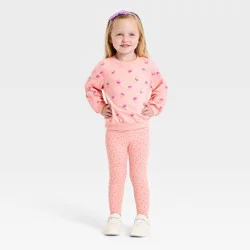 Toddler Girls' Strawberries Sweatshirt and Pants Set - Cat & Jack™ Pink 18M