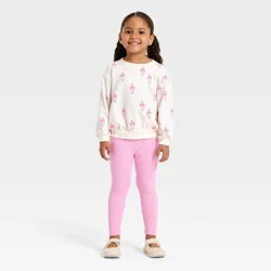 Toddler Girls' Gelato Sweatshirt and Pants Set - Cat & Jack™ Cream 18M