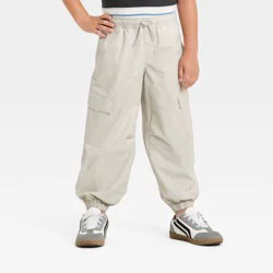 Boys' Pull-On Baggy Cargo Woven Jogger Pants - Cat & Jack™ Beige 10