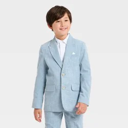 Boys' Linen Suit Jacket - Cat & Jack™ Sky Blue 7