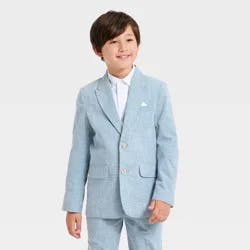 Boys' Linen Suit Jacket - Cat & Jack™ Sky Blue 10