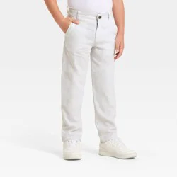 Boys' Linen Pants - Cat & Jack™ Light Gray 4