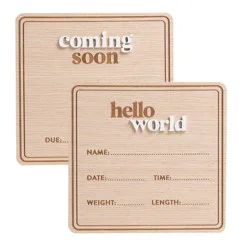 Pearhead Wooden Baby Announcement Photo Sharing Prop