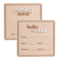 Pearhead Wooden Baby Announcement Photo Sharing Prop