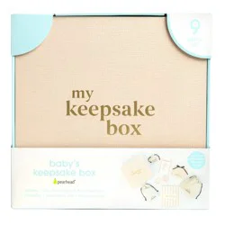 Pearhead Baby's 10"x10" My First Keepsake Box - Linen Beige
