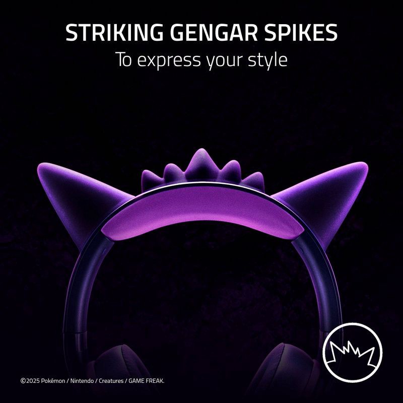 slide 2 of 9, Razer Kraken Kitty V2 Pokemon Gengar Edition Gaming Headset, 1 ct