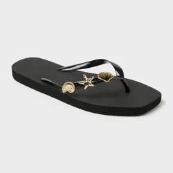 Women's Luz Flip Flop Sandals - Shade & Shore™ Black 7