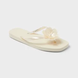 Women's Mazie Flip Flop Sandals - Shade & Shore™ Cream 7