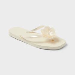 Women's Mazie Flip Flop Sandals - Shade & Shore™ Cream 7