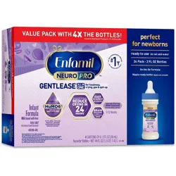Enfamil NeuroPro Gentlease Ready to Feed Infant Formula Bottles - 2 fl oz Each/24ct