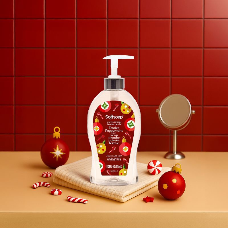 slide 2 of 8, Softsoap Holiday Seasonal Hand Soap - Peppermint - 11.25oz, 11.25 oz