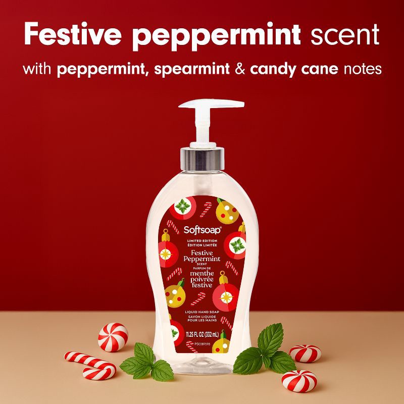 slide 3 of 8, Softsoap Holiday Seasonal Hand Soap - Peppermint - 11.25oz, 11.25 oz