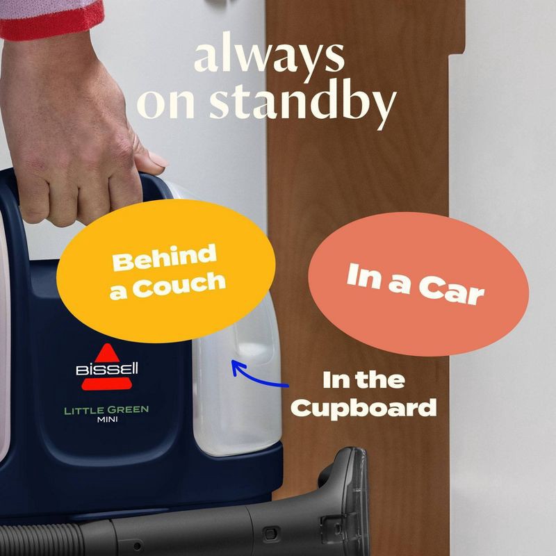 slide 4 of 5, BISSELL Little Green Mini Corded Portable Carpet Cleaner 4064T - 4" Cleaning Path Dark Blue, 1 ct