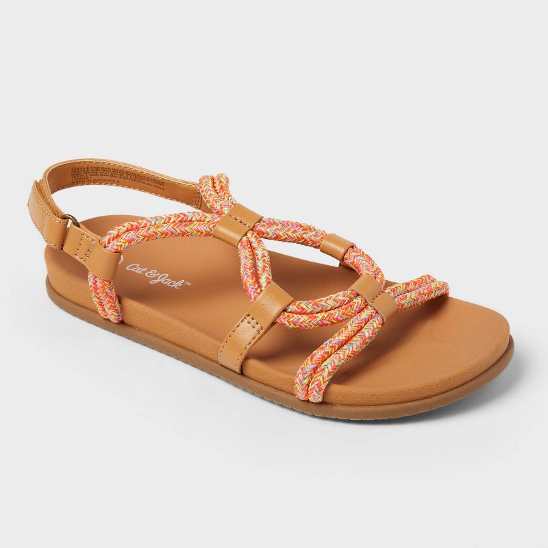 slide 1 of 4, Kids' Paulie Footbed Sandals - Cat & Jack™ Multicolor 2, 1 ct