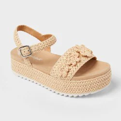 Kids' Lindsey Platform Espadrille Sandals - art class™ Tan 4