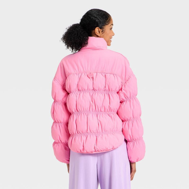 slide 3 of 3, Women's Puffer Jacket - JoyLab™ Light Pink XS, 1 ct