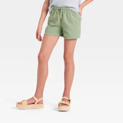 Girls' Pull-On Woven Shorts - Cat & Jack™ Green L