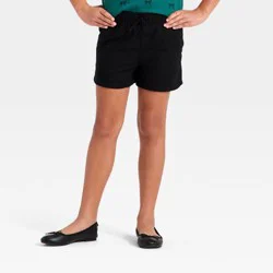 Girls' Pull-On Woven Shorts - Cat & Jack™ Black XS