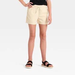 Girls' Pull-On Woven Shorts - Cat & Jack™ Khaki L