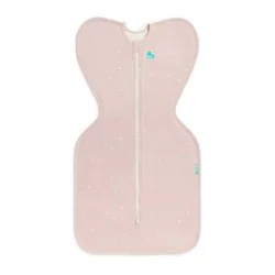 Love to Dream Baby Girl Swaddle Up Sleep Sack - Cotton 1.0 TOG Cap Sleeve Wrap - Pink Twinkle - S