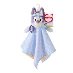 GUND Sustainably Soft Plush Lovey, Baby Blanket with Stuffed Animal 13” Learning Toy - Bluey