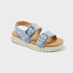 Toddler Sequerah Footbed Sandals - Cat & Jack™ Blue Denim 6T