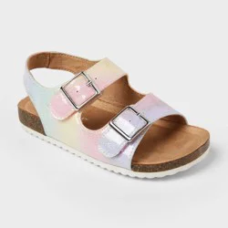 Toddler Reagan Footbed Sandals - Cat & Jack™ Yellow/Pink 9T