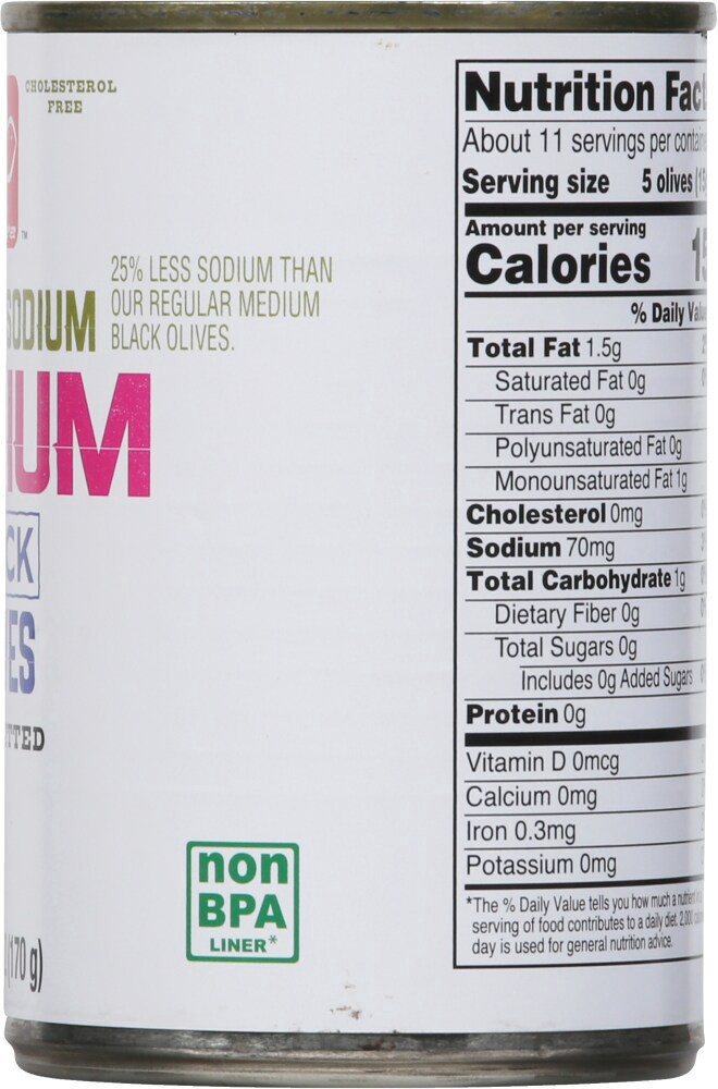 slide 4 of 4, Harris Teeter Medium Pitted Black Olives, 6 oz