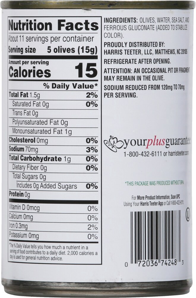 slide 2 of 4, Harris Teeter Medium Pitted Black Olives, 6 oz