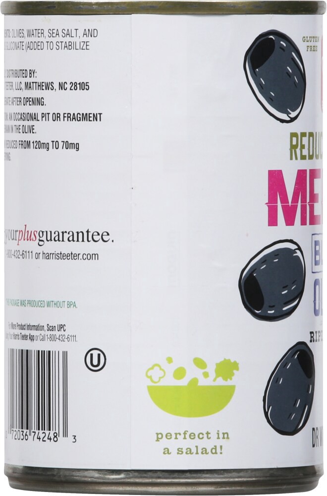 slide 3 of 4, Harris Teeter Medium Pitted Black Olives, 6 oz