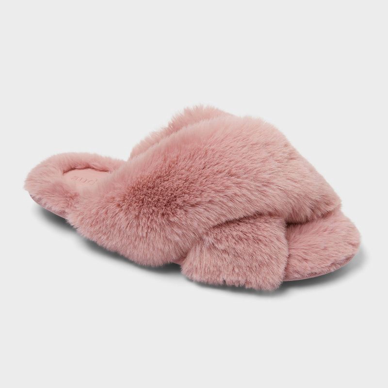 slide 1 of 4, Women's Paris X-Band Scuff Slippers - Auden™ Pink L, 1 ct