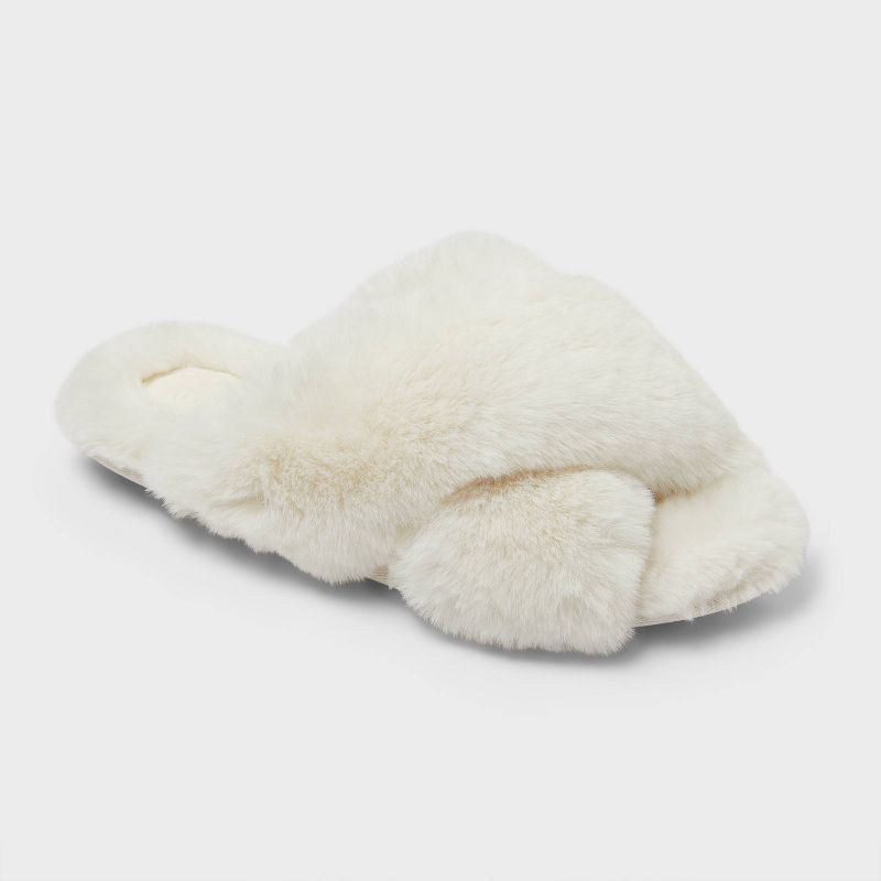 slide 1 of 4, Women's Paris X-Band Scuff Slippers - Auden™ Ivory M, 1 ct