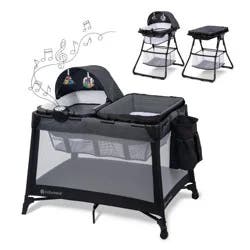 Baby Trend Willow Nursery Center Standard Playard with Bassinet Stand/Changing Stand and Music Center - Black