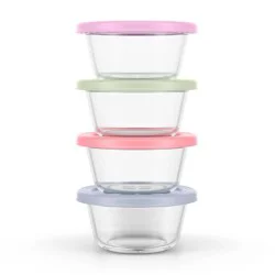 Ello Everyday 4pk 2c Round Food Storage Container Set