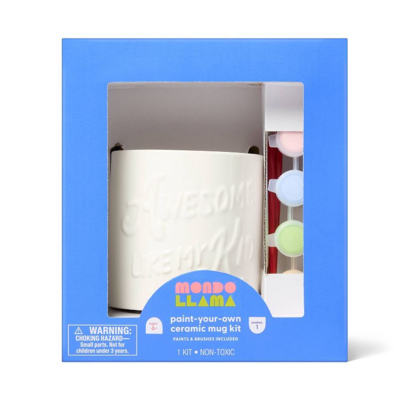 slide 1 of 4, Father's Day Craft Ceramic Mug Painting Activity Kit - Mondo Llama™, 1 ct