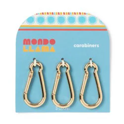 3pk Carabiners Gold - Mondo Llama™