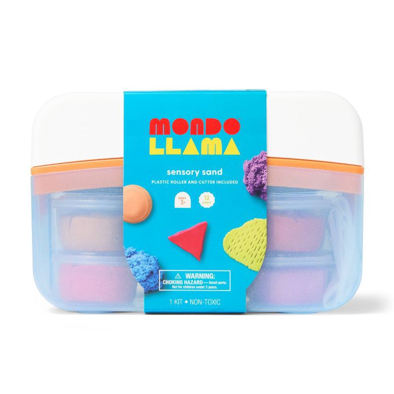 slide 1 of 4, 12ct Sensory Sand Bucket Activity Kit - Mondo Llama™, 12 ct
