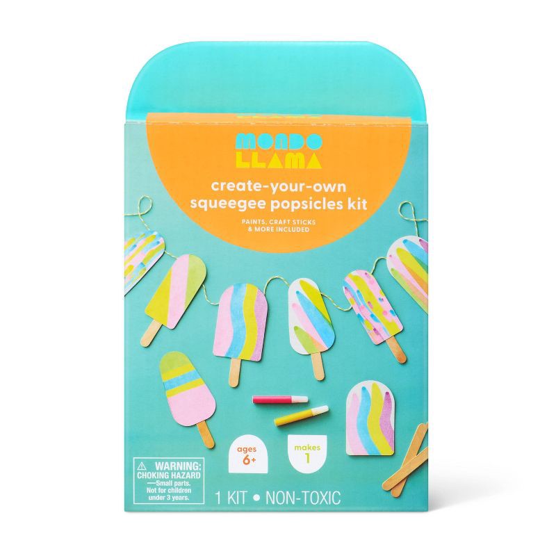 slide 1 of 4, Summer Craft Squeegee Popsicle Painting Activity Kit - Mondo Llama™, 1 ct
